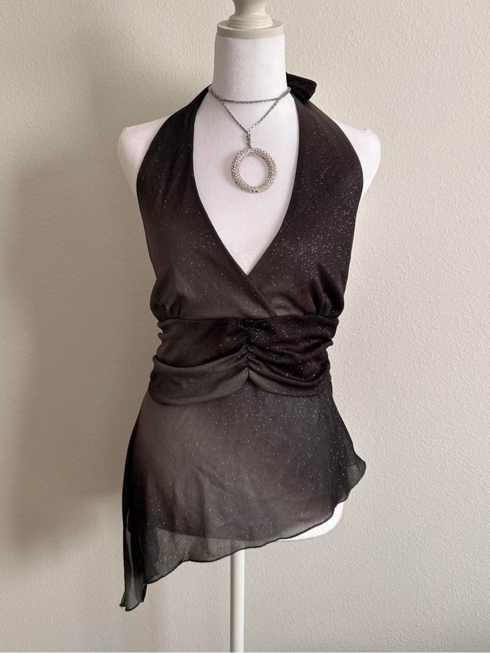 sparkly y2k halter top